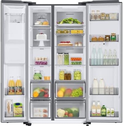 Samsung American Style Fridge Freezer - Family Hub Fridge Freezer 591 lt RS6HA8891SL/EU [Energy Class E]