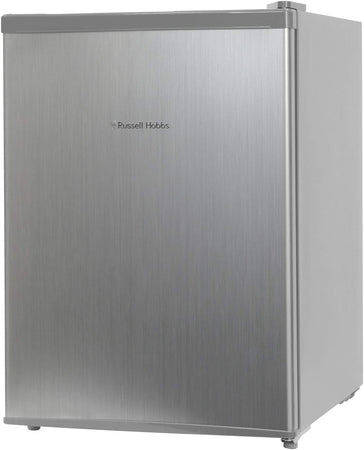 Russell Hobbs RHTTF67SS 66 Litre Reversible Doors Table Top Mini Fridge, Stainless Steel Effect, silver [Energy Class F]